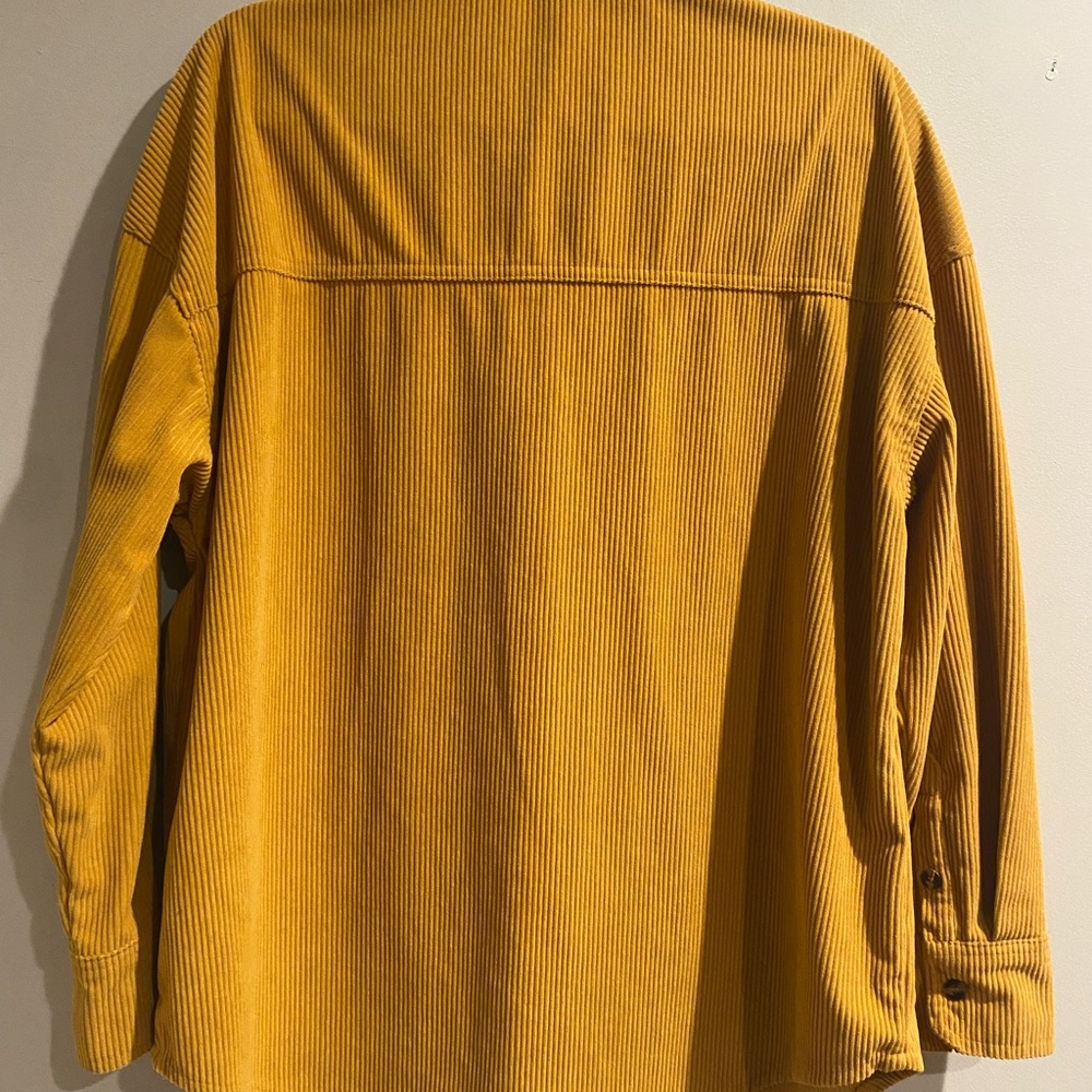 Mustard Yellow Corduroy Button-Up Shirt - Picture 3 of 5